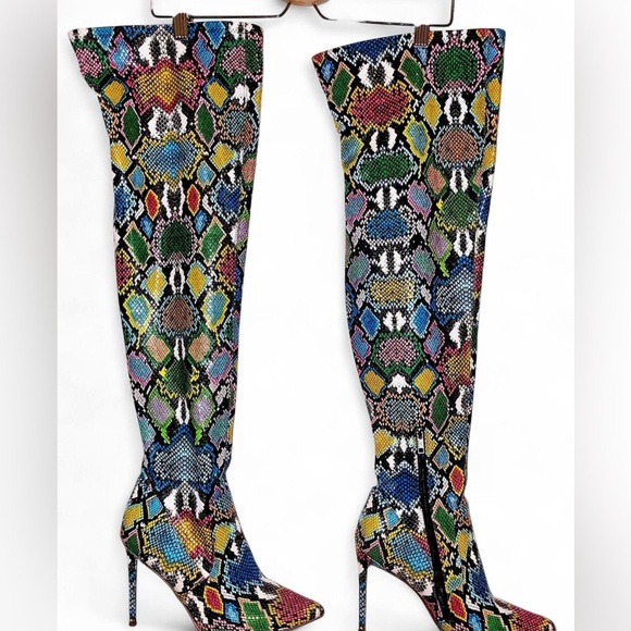 Steve Madden high knee printed snake boots - Picture 3 of 3